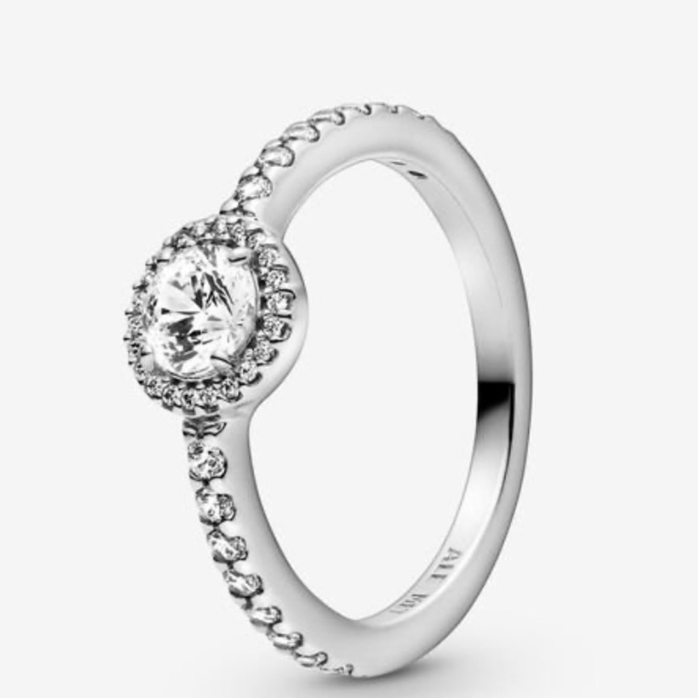 Pandora Silver Classic Sparkle Halo Ring
